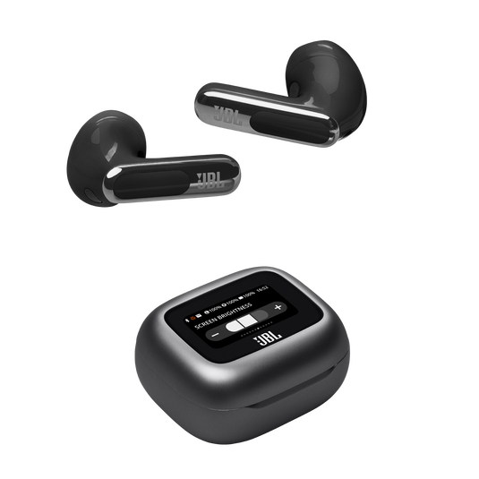 JBL Live Flex 3 - Black - True wireless noise-cancelling open-stick earbuds - Detailshot 6 image number null